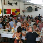 132 participantes mais crianças, vista geral do alomoço